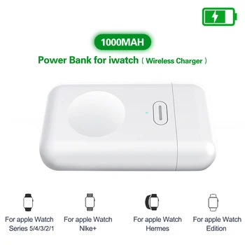 1000mAh Bezvadu Lādētājs Mini Jauda Banka man skatīties 123456 Magnētisko Portatīvo Powerbank Plānas Ārējo Akumulatoru Apple Skatīties
