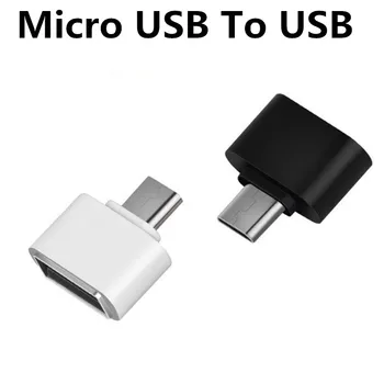 100pcs/partija, Micro USB ar USB2.0 OTG Izplešanās Adapteri Metāla Korpusā Mobilo Telefonu Saskarne, Lielākā daļa 5 pin Micro USB Smart Tālruni