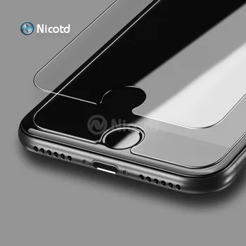 10Pcs Nicotd HD Rūdīts Stikls iPhone 8 7 6 6 Plus 5 5s 5c 4 4s Anti-Šoka Ekrāna Aizsargs Filmu iPhone X 10 XS MAX XR 9