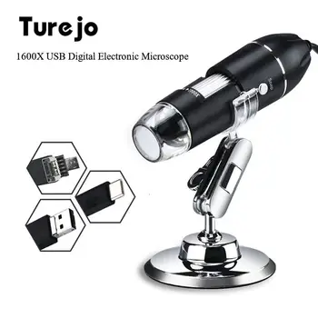 1600X USB Digitālais Mikroskops ar Elektroniskā Mikroskopa Kamera Endoskopu, 8 LED Lupa Regulējamu Palielinājumu Ar Stand For PC