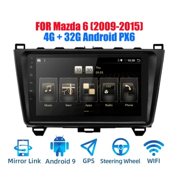 2din Android 9.0 Ouad Core PX6 Auto Radio Stereo Mazda 6 2009-GPS Navi Audio / Video Player, Wifi, BT HDMI DAB+
