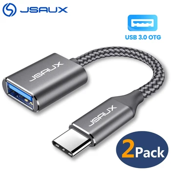 2Pack JSAUX C Adapteris USB OTG C Tipa Kabeli USB C USB 3.0 Adapteris, Otg Kabelis Thunderbolt 3 MacBook Samsung Xiaomi Oneplus