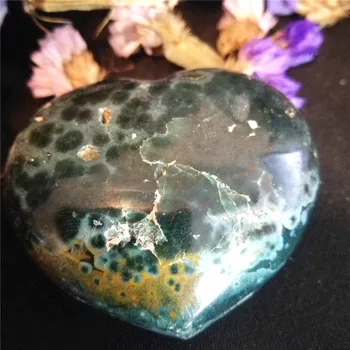 80 ° augstākās Kvalitātes Dabiskās Okeāna Jašma kristāla sirdi akmeņiem Onyx Kvarca Sirds Formas Kristāli Geode Dziedināšanas Dāvanu paraugu akmens