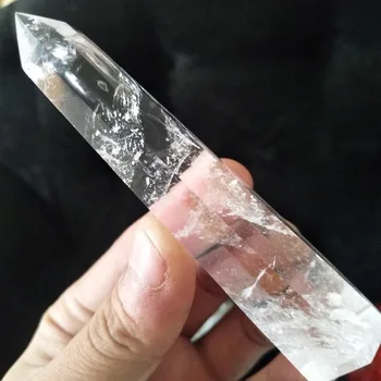 90mm/100mm Dabiskās kvarca kristāla punktu feng shui čakra caurspīdīga kristāla zizli un dziedināšanas kristāli, akmeņi, vairumtirdzniecība