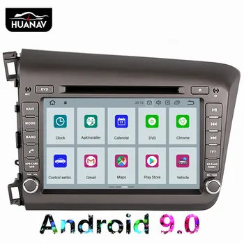 Android 9.0 Auto CD / DVD Atskaņotāju, GPS navigācijas Honda Civic 2012. -. gadam kreisajā braukšanas Automašīnas radio, atskaņotāju, Auto multimidia 1 din