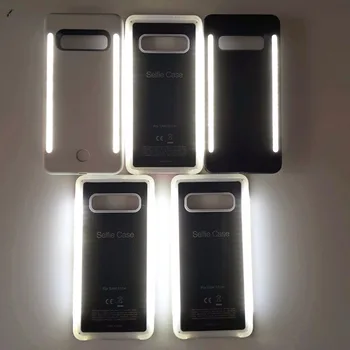 Anti-fall 3 Paaudzes LED Luksusa Gaismas Telefonu Gadījumā Samsung Galaxy S9 plus Aizsargs Pārsegs Soma S10 S8 Plus Gadījumā