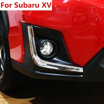Ar jauno Subaru XV 5-durvju Hečbeks 2017. - 2021. gadam ABS Chrome Eksterjers Priekšējie Miglas lukturi Vāku Plakstiņa Apdares Lampas Foglight Bufera 2gab