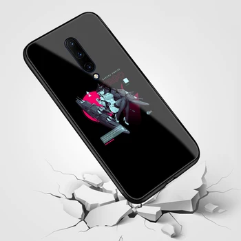 Atago Azur Joslu OnePlus 6 6T 7 7T Pro Mīksta silikona rūdīts stikls telefonu gadījumā vāks apvalks