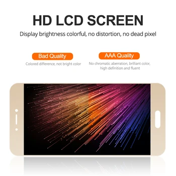 Augstas Kvalitātes XIAOMI Mi 5C Touch Screen Stikla+LCD Displejs Digitizer Montāža Xiaomi Mi5c Mi 5C Smart Tālrunis, Bezmaksas Piegāde