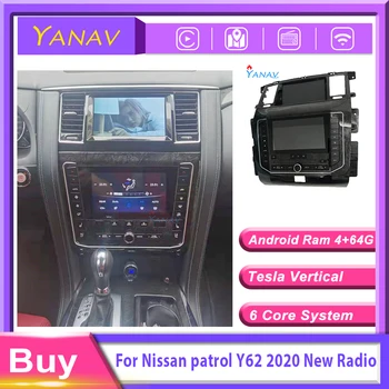 Auto radio audio 2 din Android uztvērēju Nissan patrol Y62 2012-2019 auto multimediju atskaņotājs, GPS navi Pārveidota, lai 