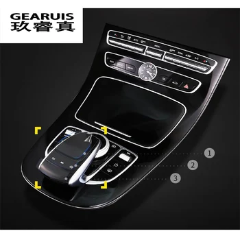 Auto stils Ātrums centra kontroles peli, caurspīdīgs vāks Mercedes Benz GLC E C klases W213 W205 Rokraksta peli filmu