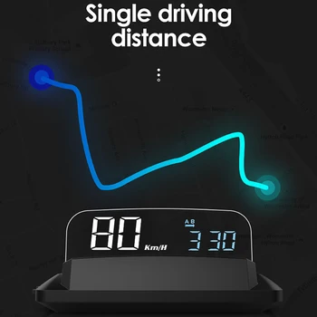 Auto Universālā Head Up Displejs GPS HUD Projektoru ātruma pārsniegšanas Brīdinājuma Nobraukumu