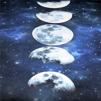 BeddingOutlet Mēness Aptumsums Maiņa Gobelēns Galaxy Iespiesti 3D Mākslas Paklāju Ainavu Gobelēns, Mājas Dekoru, Sienas Karājas 2 Izmēri