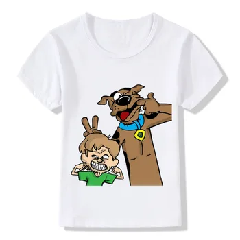Bērnu Multfilmas Scooby Doo Un Šagijs Mystery Machine Dizaina Smieklīgi T-Krekls Bērniem Cute Drēbes Zēni Meitenes Vasaras Topi Tee,ooo5086
