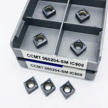 CCMT060204 CCMT060208 SM IC907 IC908 iekšējā griešanas karbīda ieliktņiem pagrieziena ieliktņiem, virpas, detaļu rīki CCMT virpošanas instrumenti,