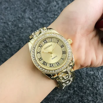 CONTENA Luksusa Aproce Skatīties Sieviešu Pulksteņi Rhinestone Modes Rose Gold Sieviešu Pulkstenis Pulkstenis Reloj Mujer Relogio Feminino
