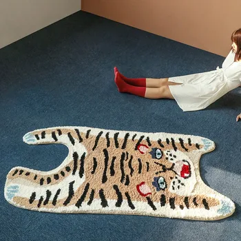 Cute karikatūra tiger formas soft touch mazo apdares jomā paklāju 80x160cm, INS tautas Ziemeļvalstīm mājas paklāju kolekcija