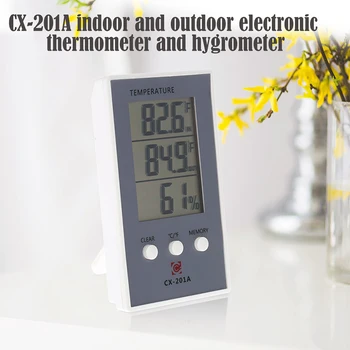 Digitālo Termometru, Higrometru, Iekštelpu un Āra Temperatūras, Mitruma Mērītājs C/F LCD Displejs ar Sensora Zondi Laika Stacija Karstā pārdošanas