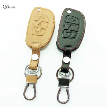 Galvenais Gadījumā automašīnas Seifa Atslēgu vāks Apvalks keychain Auto atslēga smart PU piederumi produkti optiskā Par Hyundai Creta ix25 ix35-17