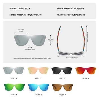 GM Krāsu Koka Saulesbrilles Sieviešu Polarizētās Modes Saules Brillēm, Oriģināls Koka Oculos de sol masculino