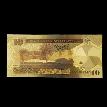 Home Deco Zelta Banknošu Viltotu naudu, Saūda Arābija Banknošu 1-500 Riyals Zelta Pārklājumu Banknošu Kolekcijas Dāvanas banknotes