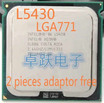 Intel Xeon L5430 CPU 2.66 GHz/12M/1333 Procesors tuvu LGA771 Quad-core darbojas uz LGA 775 mainboard 2 Gabali Bezmaksas