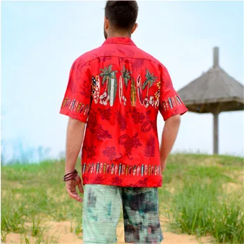 Ir 2021. Jauno Vasaras Havaju Krekls Vīriešiem ar MUMS Lielums Plus Lieluma Mens Short Sleeve Gadījuma Kokvilnas Drukāšanas Havaju Krekli A1396