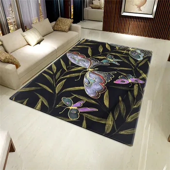 Jauna, Ķīniešu Stila Violeta Butterfly Ziedu Paklāja Moderna Viesistaba, Skaistas Guļamistabas Paklāji Gultas Mat Meitene, Sieviete Istaba