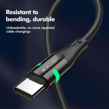 Jellico USB Type C Lādētāja Kabeli Redmi 8. piezīme Samsung Ātri Uzlādēt USB 3.0 C Ātrās Uzlādes Kabelis USB Type-C Stieple Huawei