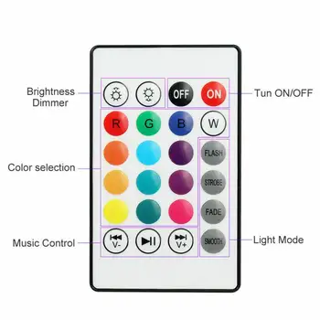 Krāsains Mūzikas Spuldzes E27 Bezvadu Bluetooth Skaļruni, 12W RGB LED Lampas, Gudra Gaisma, Mūzikas Atskaņotājs Audio Ar 24 Atslēgas Tālvadības pults