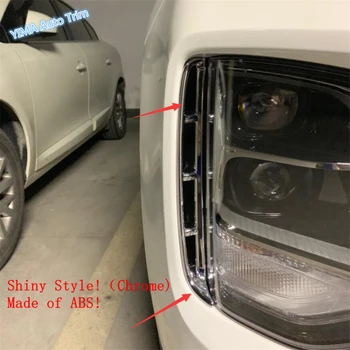 Lapetus Auto Stils Priekšējie Miglas Lukturi, Lampas Plakstiņu, Uzacu Sloksnes Vāciņš Melns, piemērots Hyundai Santa Fe 2019 2020 ABS Sarkana / Chrome