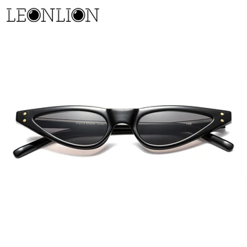 LeonLion Mazo Trīsstūra Saulesbrilles Sieviešu Zīmola Dizainere Classic Cat Eye Vintage Brilles Oculos De Sol Gafas Retro Saules Brilles