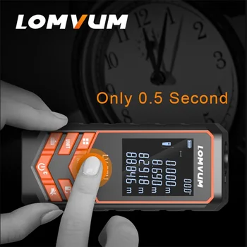 LOMVUM Lāzera Attāluma Mērītājs 80M 100M USB Balss Rangefinder Lāzera Lentes Range Finder Pasākums Elektronisko Lāzera Līmeni Testēšanas Rīki
