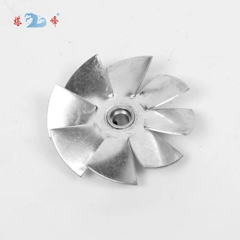 Mazo alumīnija augstas temperatūras dzesēšanas ventilatoru lāpstiņu metāla lāpstiņu 70mm diametrs 6 mm vārpstu