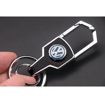 Metāla+Ādas Emblēma Auto Keychain Atslēgu piekariņi Atslēgu piekariņi, Logo Volkswagen Golf MK6 2009 2010 2011 Auto Piederumi Stils