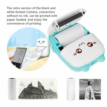 Mini Portatīvo Siltuma Printera Papīrs Foto Kabatas termoprinteri 58 mm, Drukāšanas Bezvadu Bluetooth Android, IOS Printeri Studiju