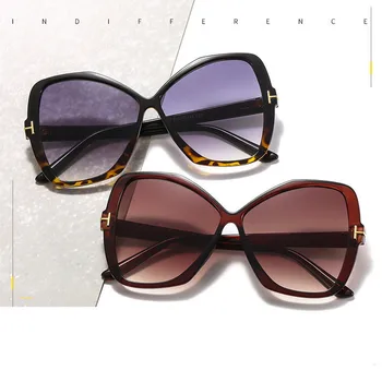 Modes Dizaina Lielgabarīta Sieviešu Saulesbrilles Plastmasas Classic Retro Cat Eye Vintage Luksusa Slīpumu, Sieviešu, Saules Brilles UV400