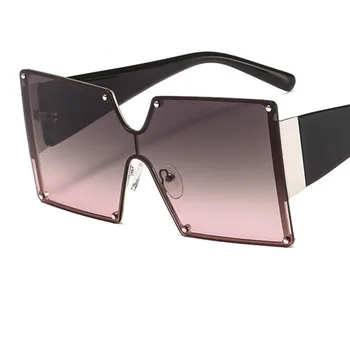 Modes Zīmolu Laukumā 2020. gadam sieviešu saulesbrilles Lielgabarīta Luksusa Slīpums toņos sieviešu brilles big bez apmales brilles dāmas