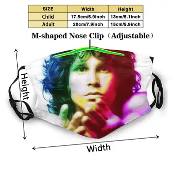 Morrison Krāsu Modes Aizsargmaskas, Jim Morrison Krāsains Durvis Blūza Mūzikas Leģenda