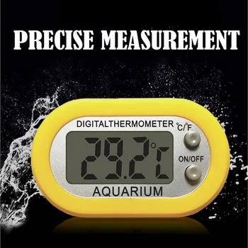 NewFish Tvertnes Ūdens Temperatūra Digitālo Akvāriju Termometrs Monitora Platums LCD Temperatūras Mērītājs