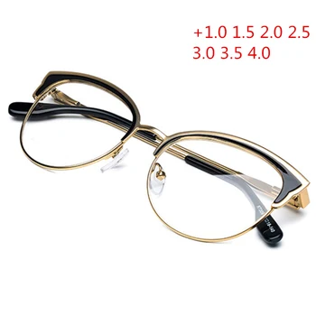 NYWOOH Cat Eye Lasīšanas Brilles Sievietēm Anti Zilā Gaisma Brilles Hyperopia Recepšu Dioptrijas +1.0 1.5 2.0 2.5 3.0 3.5 4.0
