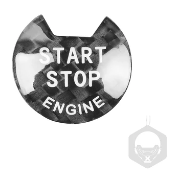 Oglekļa Šķiedras Auto Dzinēja Start Stop Pogu Apdari Uzlīmes priekš Nissan Maxima Martā Uzlīme Vāciņš Melns Auto Stils Aksesuāri