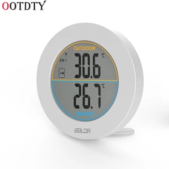 OOTDTY Galda Bezvadu Termometrs ar LCD Displejs Iekštelpu Āra Sensors Temperatūras Sensors