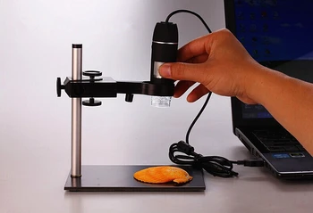 Portatīvo USB Digitālais Mikroskops 1000X 8 LED 2MP Endoskopu Lupa Kamera HD Sensor + Lifts Stāvēt + Kalibrēšanas Valdnieks