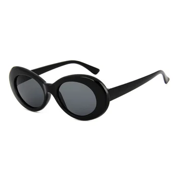 RBRARE Ovāls UV400 Saulesbrilles Sieviešu Retro Kārtu Rāmis Balts Vīriešu Saules Brilles Sarkanā Hip Hop Skaidrs, Glāzes Vintage Toņos Sievietēm