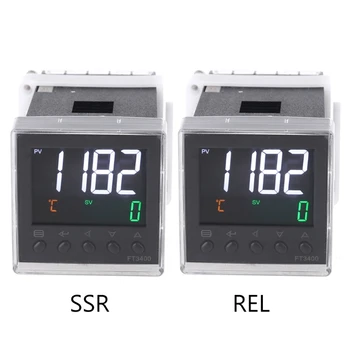 Relejs PSR Izejas K J Pt100 PID Termostats Din AC 100-240V Temperatūras Kontrolieris AC 100-240V LCD Displejs Ūdensizturīgs