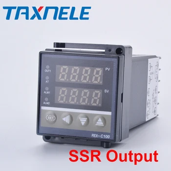 RKC PID temperatūras regulators termostats REX-C100 universālo ieeju K 1m termopāri