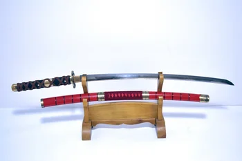 Roronoa Zoro Sandai Kitestu Tachi (zobens) Roku darbs T10 Māla Rūdīts Griešanai Saya