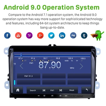 Seicane 2din Augsts Izpildījums Universālā RAM, 2 GB ROM, 32 GB Android 9.1 GPS Auto Multimedia Player Skoda/Seat/VW/Passat b7/GOLF 5 6