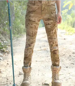 Sieviešu Militārās bikses Kamuflāžas garas bikses Armijas Kaujas bikses visurgājējs Melns